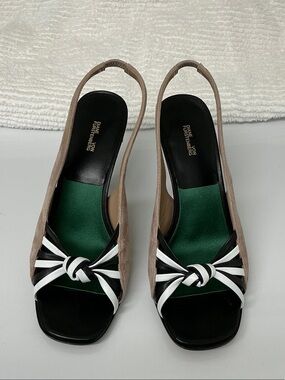 Diane Von Furstenberg heeled leather sandals excellent condition size 8